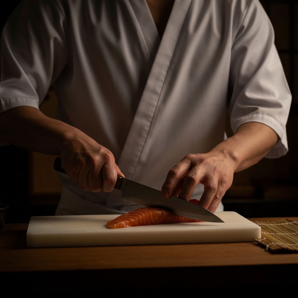 Chef preparando sushi